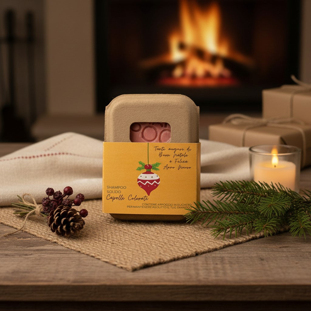 SHAMPOO SOLIDO DI NATALE PER CAPELLI COLORATI ALL'ORCHIDEA NERA