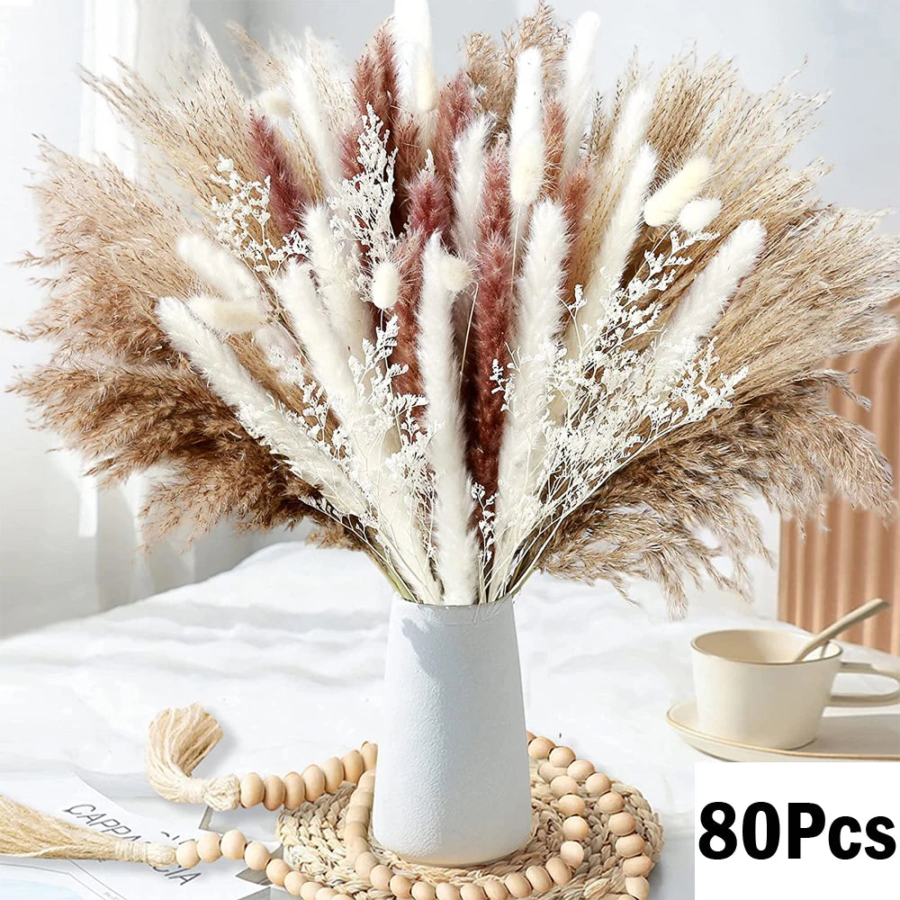 Natural Pampas Dried Flowers Bouquet Decoration