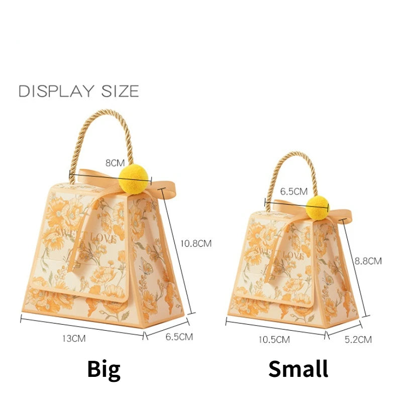 Sacchetto regalo di nozze con fiori in cartone, 10 pezzi