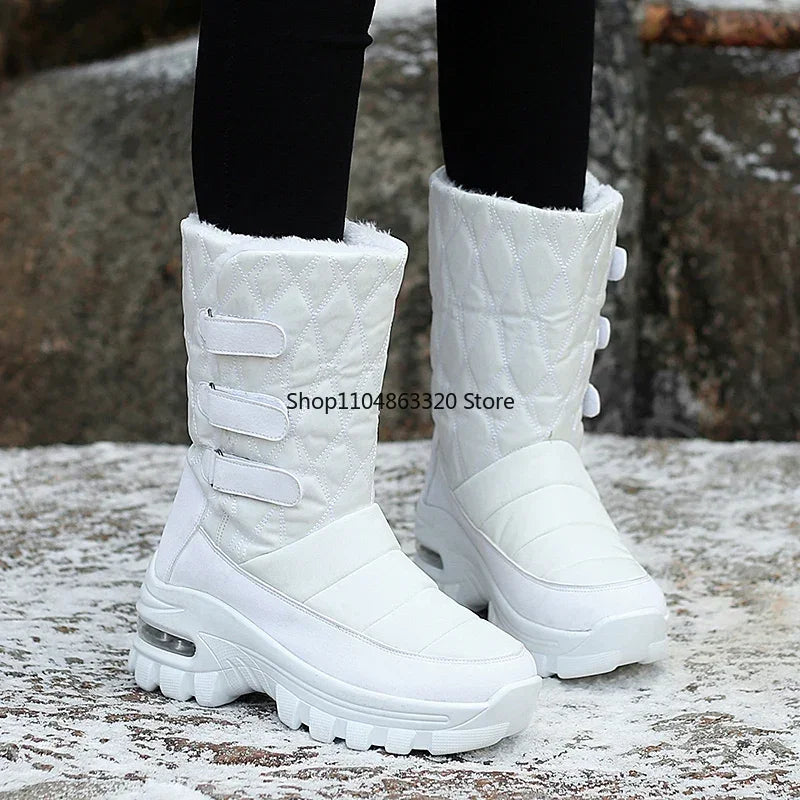 Botas de nieve de invierno antideslizantes e impermeables para mujer