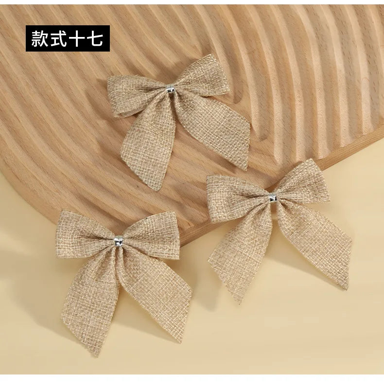 Christmas Bows Gold Red Bows.