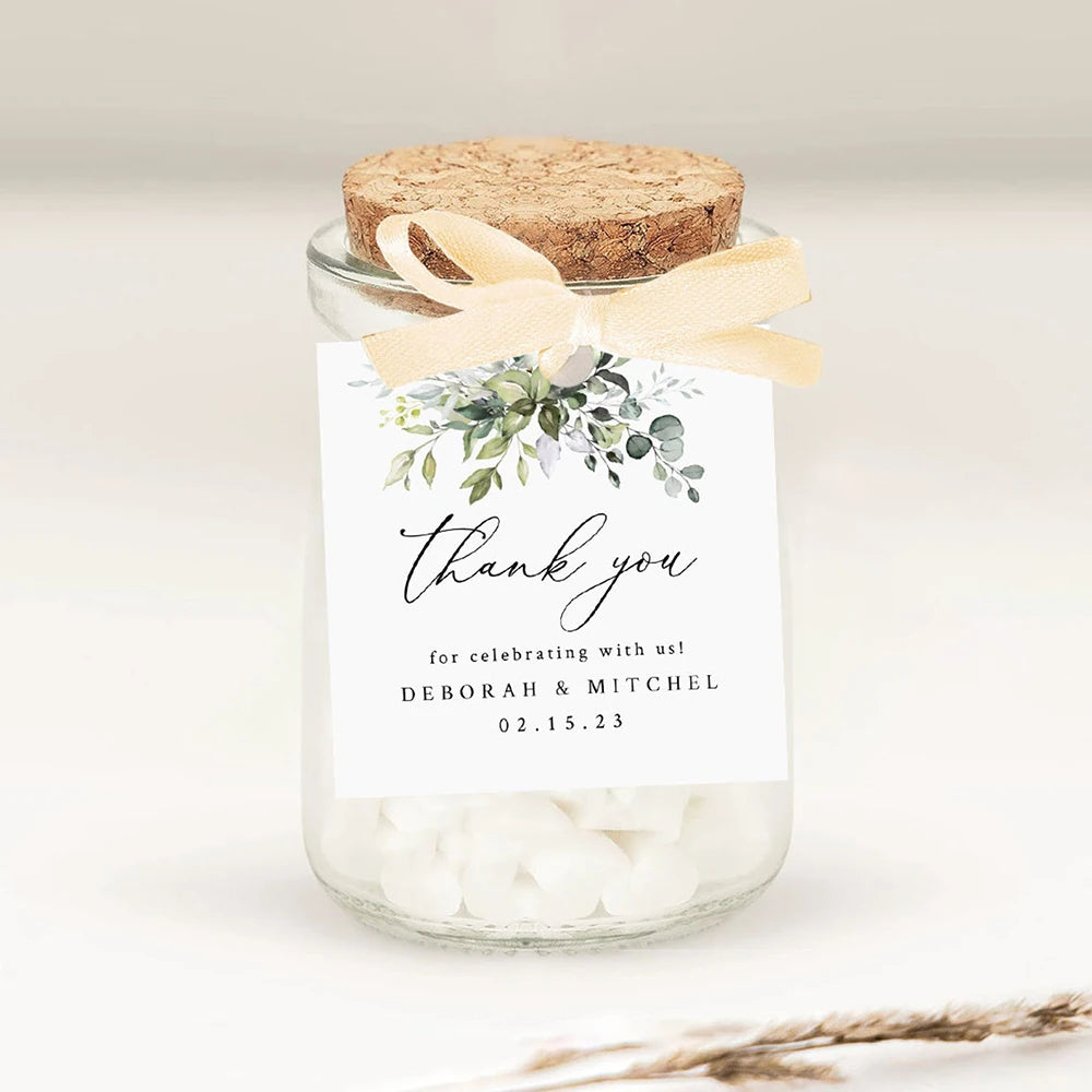 Etichette regalo personalizzate per ringraziamenti di matrimonio, 100 pezzi