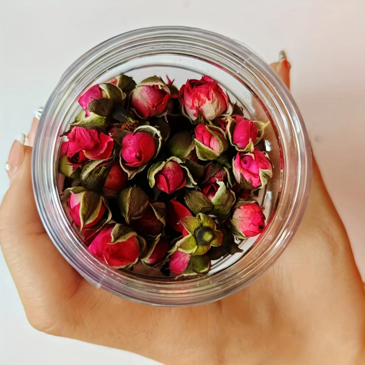 Rosa rosa seca, decoración para sala de estar, hecha a mano.