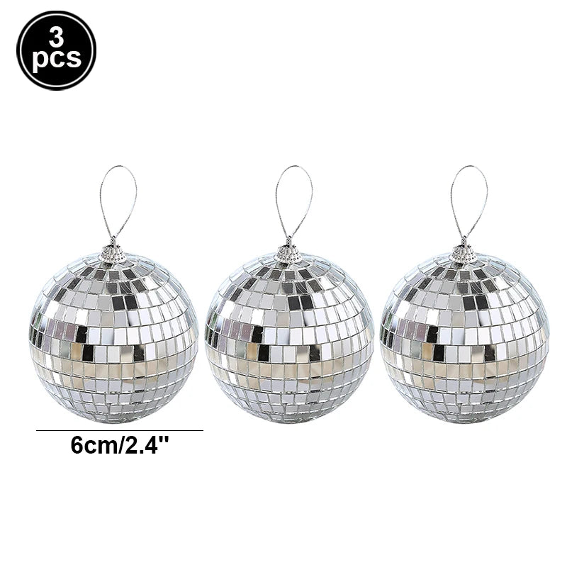 Mirror Disco Ball 70s Party Decorations Reflective Hanging 2-10cm