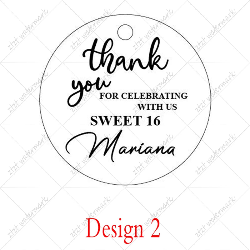 Etichette con nome per bomboniere di benvenuto per baby shower, 50 pezzi di etichette acriliche personalizzate.