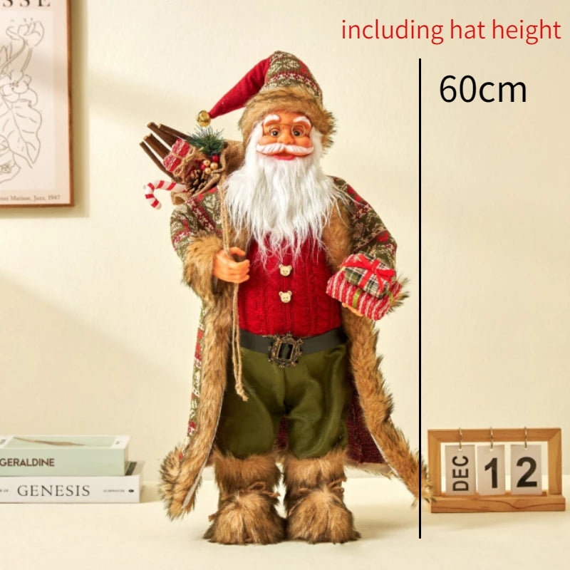Große Weihnachtsmann-Puppen, Ornamente, 60 cm, stehender Weihnachtsmann.