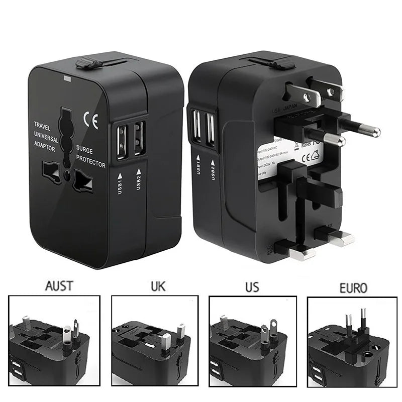 Universal Reiseadapter EU UK US AU AC Power Ladegerät Adapter Outlet Converter