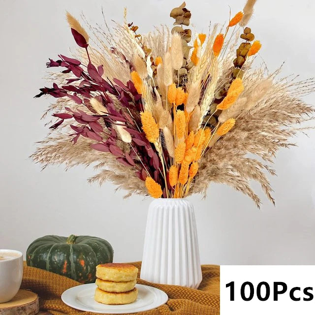 Natural Pampas Dried Flowers Bouquet Decoration