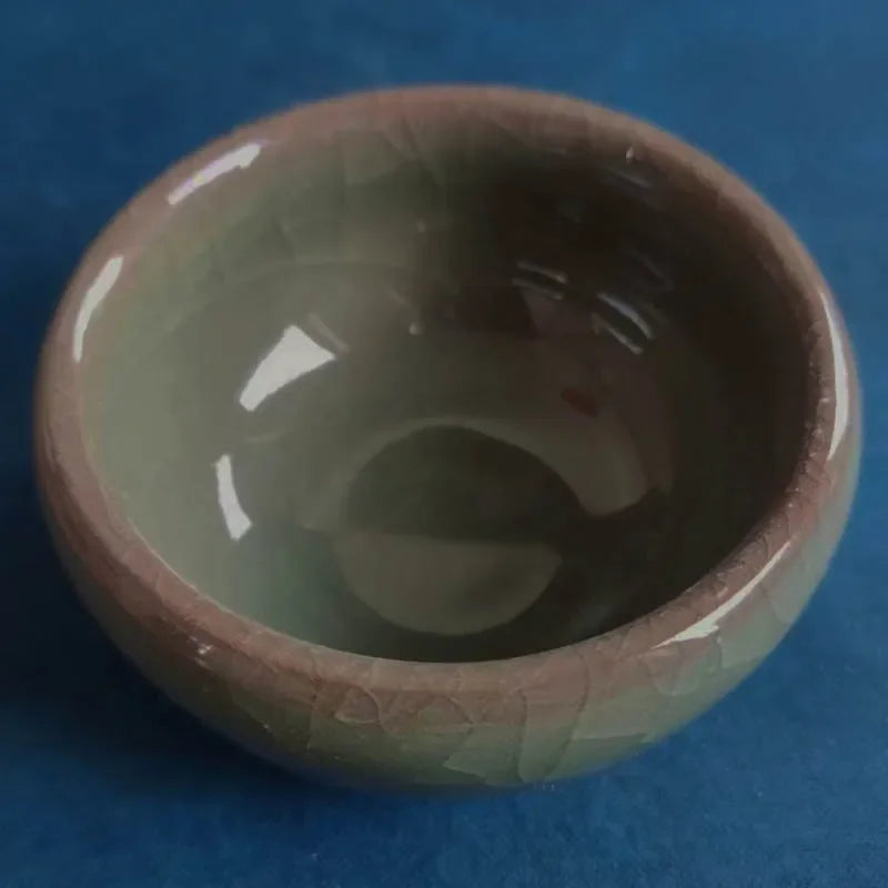 Handmade Ice Crack Ceramic Candlestick Bowl