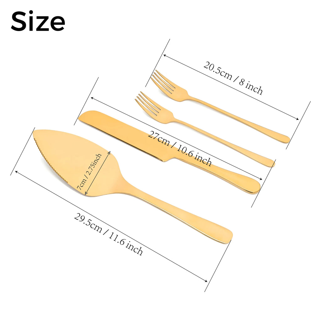 Juego de corte de pastel de boda, juego de cuchillos, tenedores y servidores de pastel personalizados para bodas.