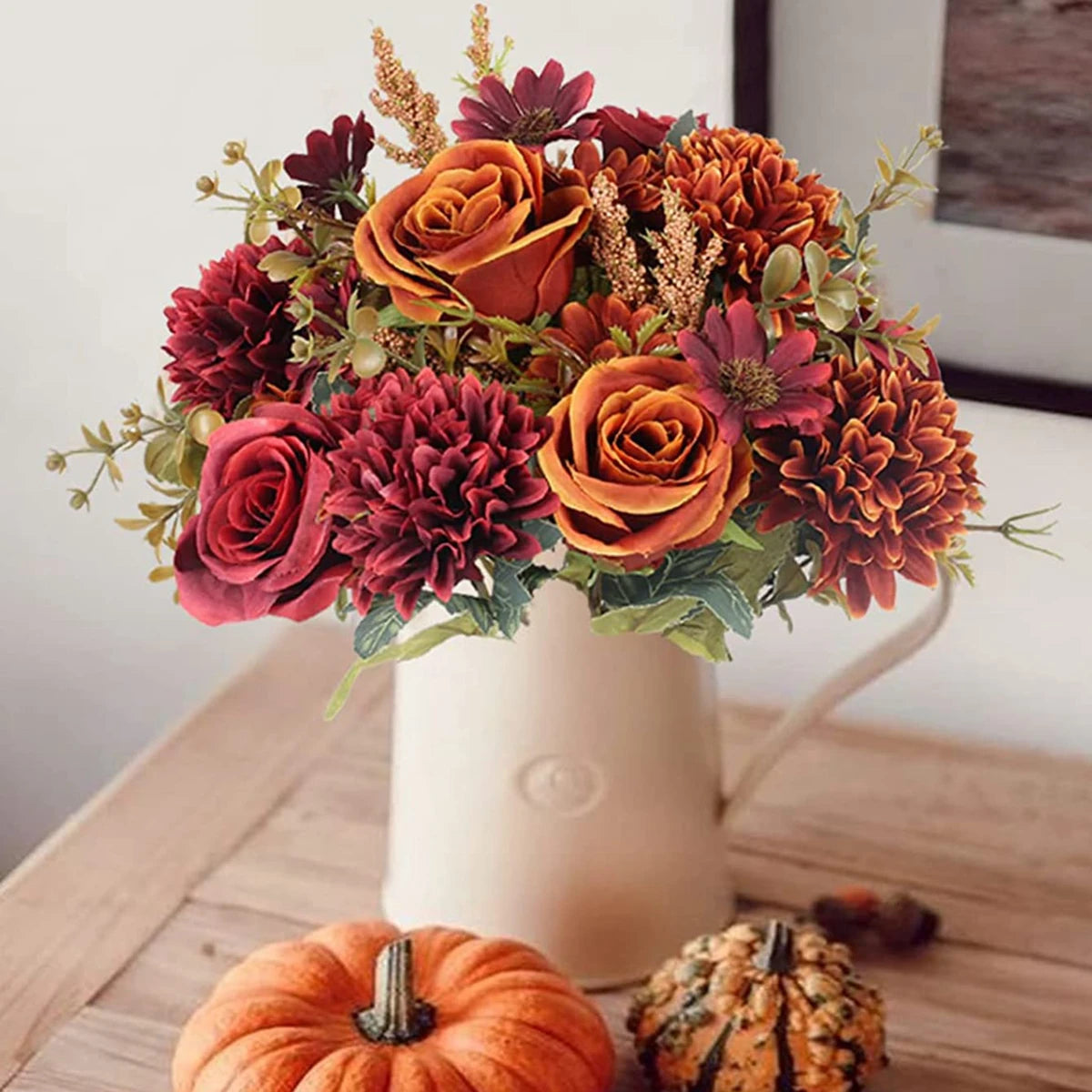 1/4PCS Artificial Flowers Cheap New Year Decorations Wedding Garden Peony Arch Christmas Home Fake Silk Rose Hydrangeas Vase Diy