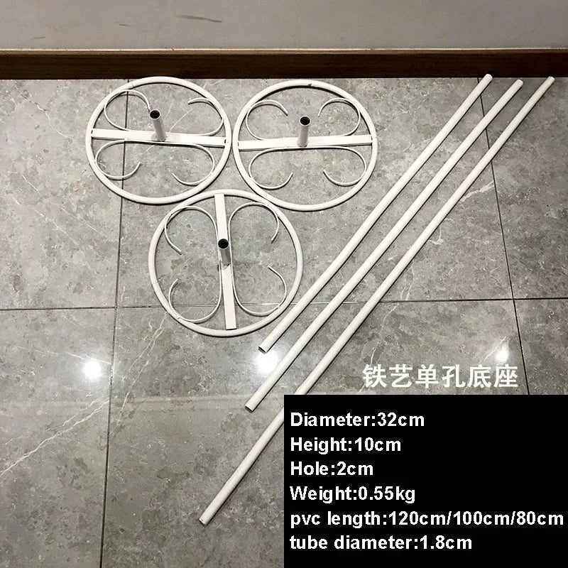 Flores artificiales de espuma de plomo grandes con soporte de 50/60/75 cm