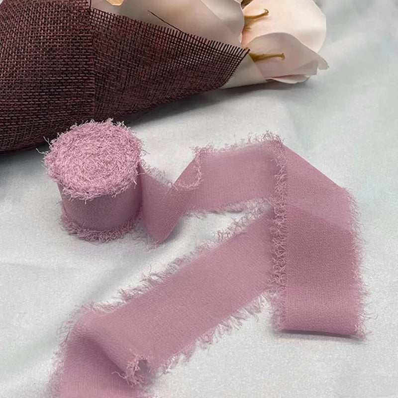 Nastro di pizzo, nastro di seta chiffon, fiori