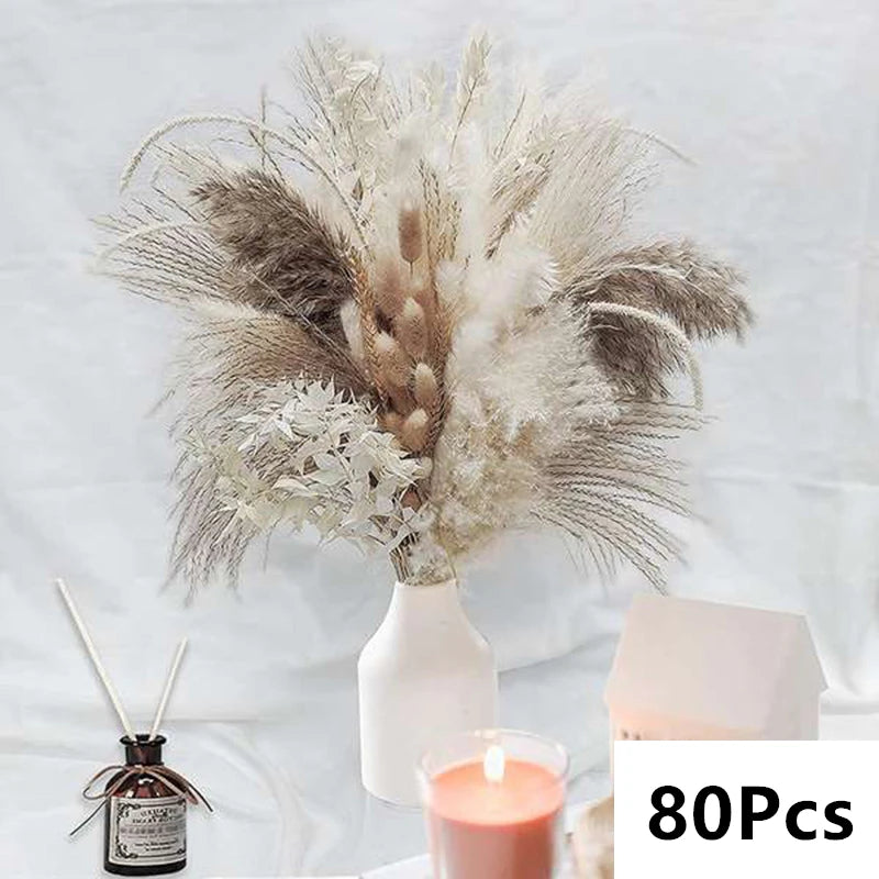 Natural Pampas Dried Flowers Bouquet Decoration
