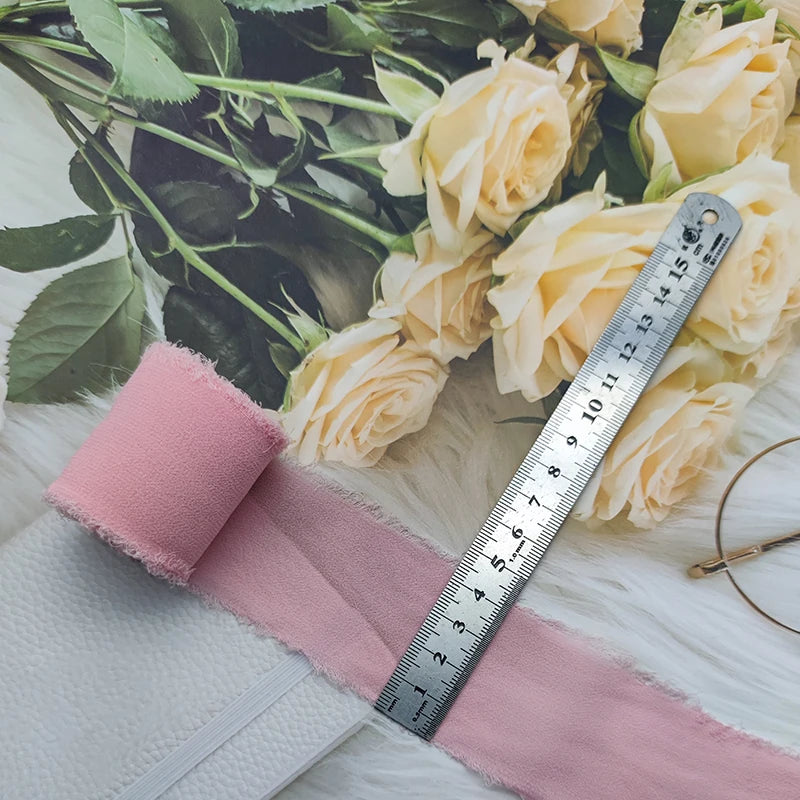 Nastro di pizzo, nastro di seta chiffon, fiori