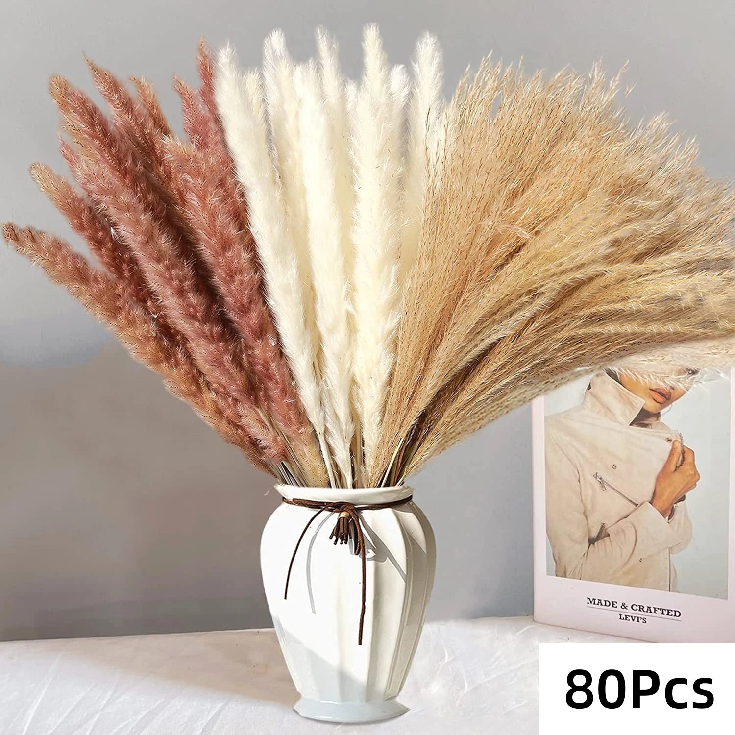 Natural Pampas Dried Flowers Bouquet Decoration