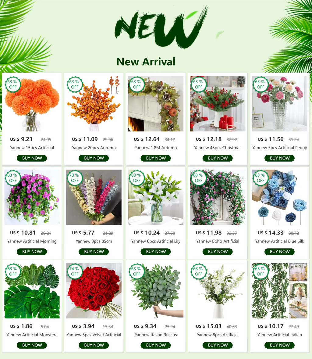 Tallos de eucalipto artificiales, planta falsa de dólar de plata.