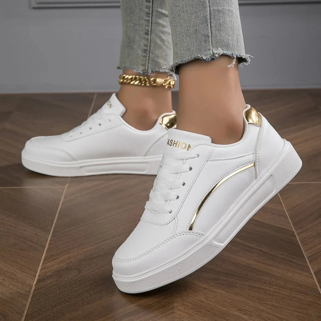 Leather Platform Sneakers for Women Classics Comfort  Non-Slip
