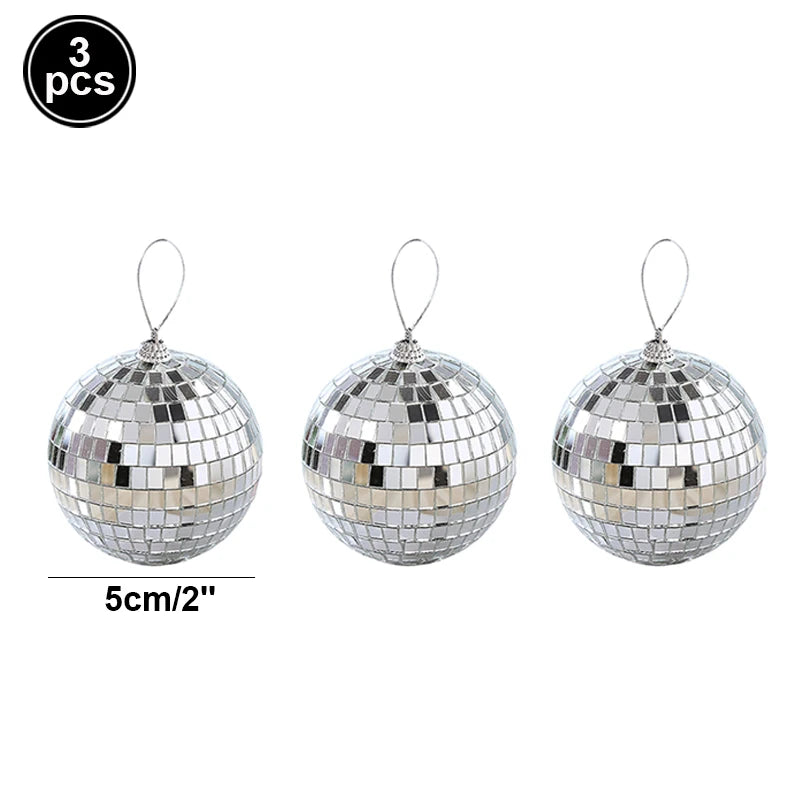 Mirror Disco Ball 70s Party Decorations Reflective Hanging 2-10cm