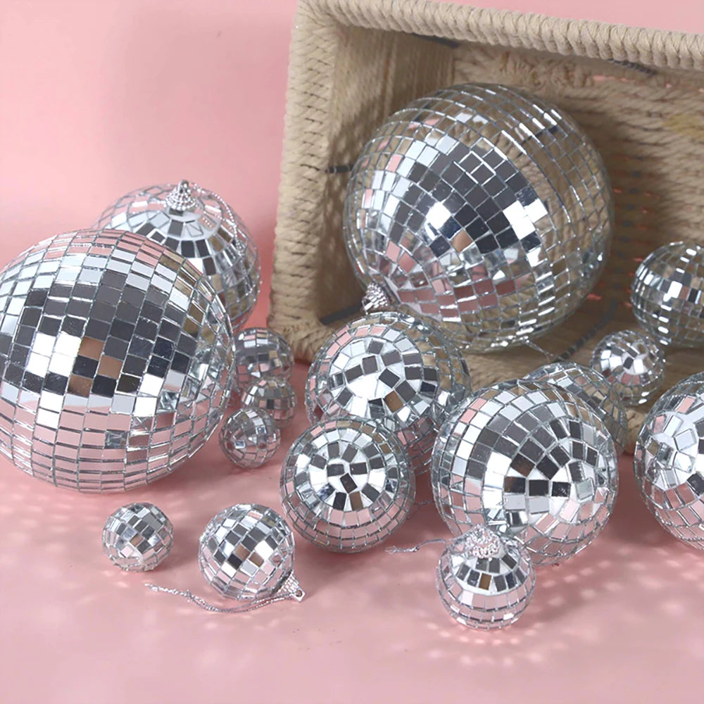 Mirror Disco Ball 70s Party Decorations Reflective Hanging 2-10cm