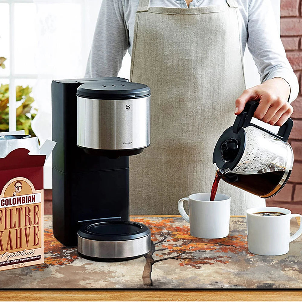 Grande tappetino assorbente da cucina con foglie autunnali, tappetino per asciugare i piatti