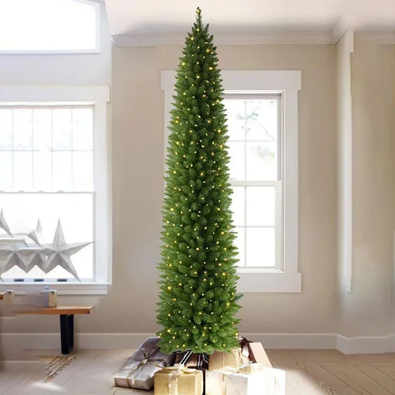 Árbol de Navidad artificial de lujo 2025, decoración para el hogar, gran novedad, adornos navideños, árbol de Navidad de 150/180/210 cm