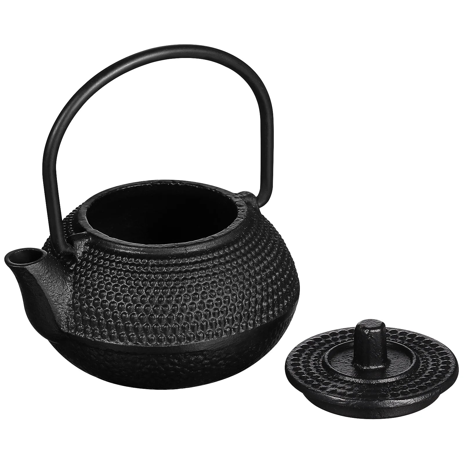 Loose Cast Iron Teapot Set Coffee Small Cup Kettle Stovetop Black Adornment Gooseneck