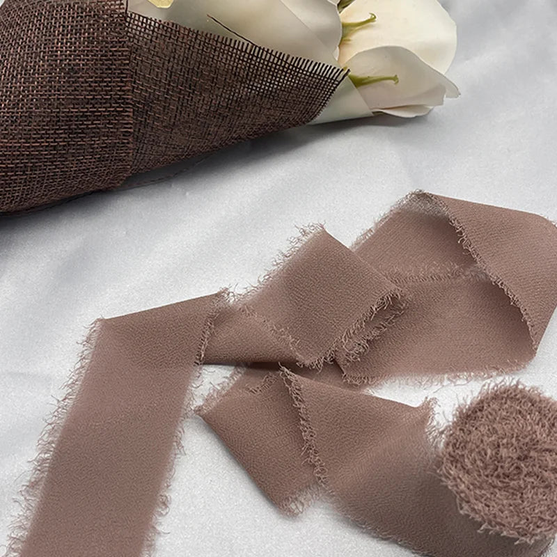 Nastro di pizzo, nastro di seta chiffon, fiori