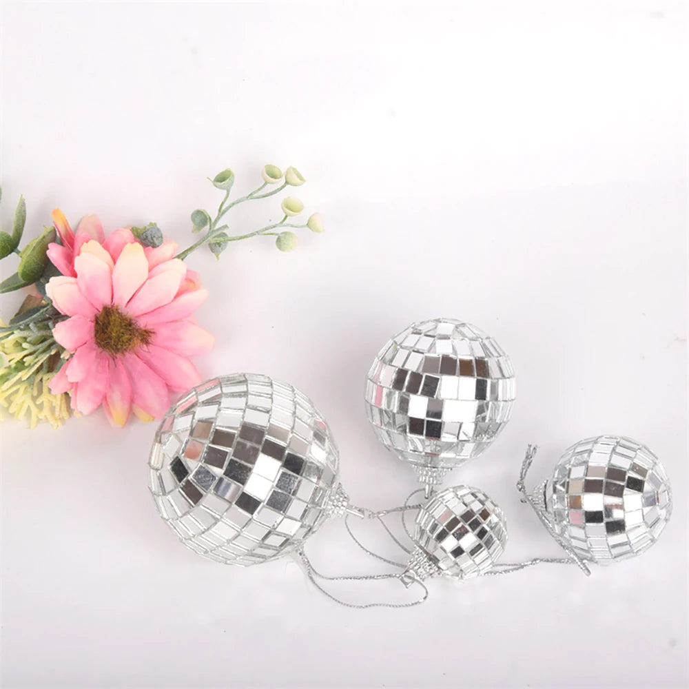 Mirror Disco Ball 70s Party Decorations Reflective Hanging 2-10cm