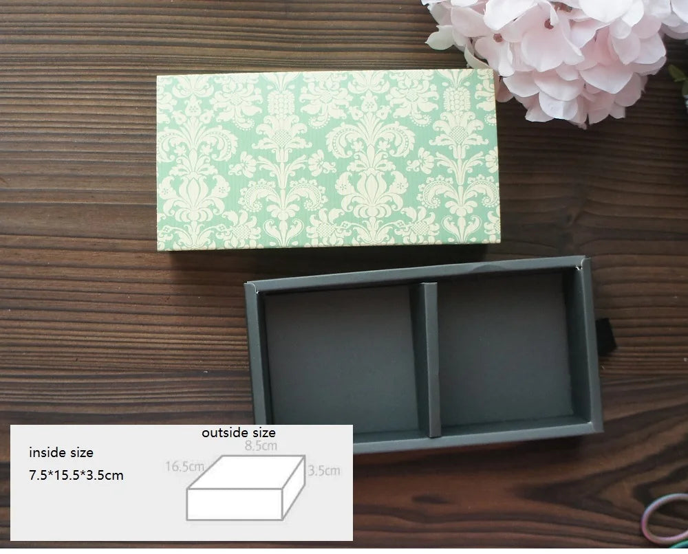 Elegante confezione regalo con motivo floreale blu e giallo, 3 misure, 10 pezzi