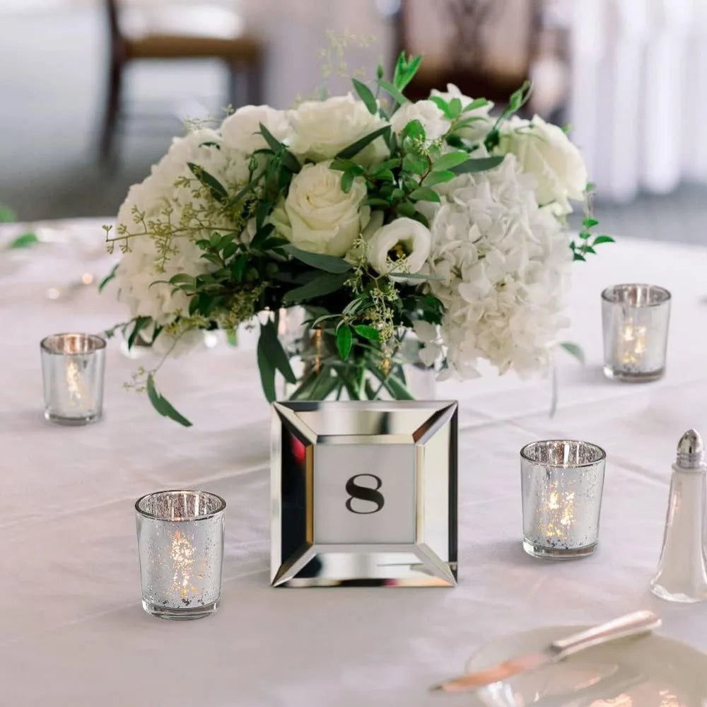 Teelichthalter aus Quecksilberglas