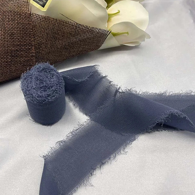 Nastro di pizzo, nastro di seta chiffon, fiori