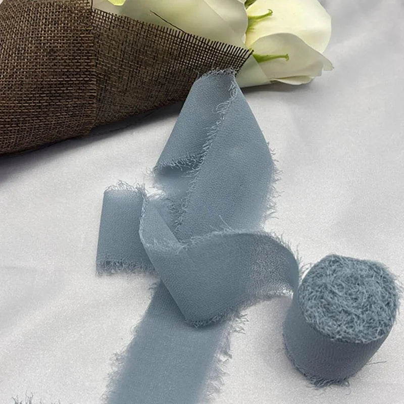 Nastro di pizzo, nastro di seta chiffon, fiori