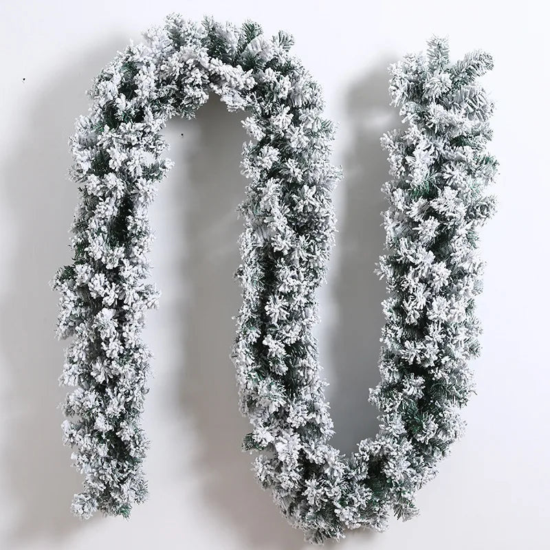 Artificial Pine Leaf Rattan Strip Green Christmas Garland Wreath