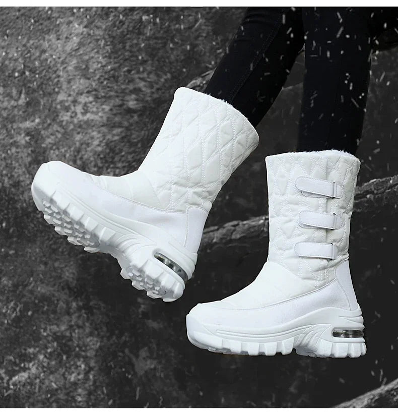 Botas de nieve de invierno antideslizantes e impermeables para mujer