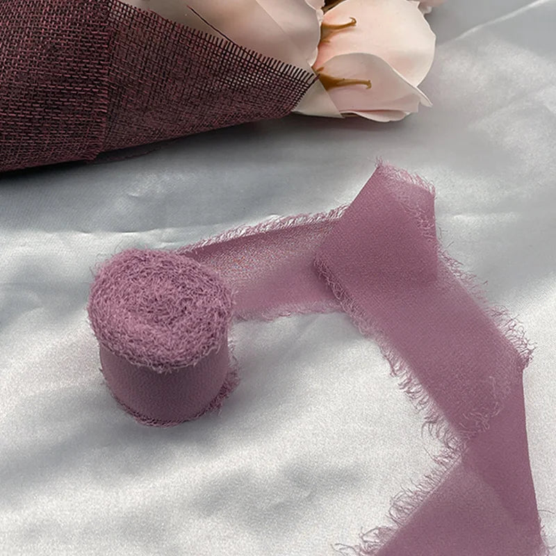 Nastro di pizzo, nastro di seta chiffon, fiori