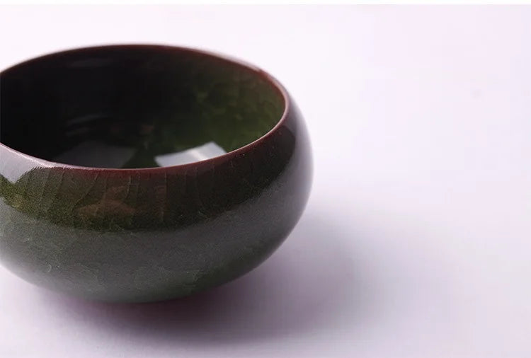 Handgefertigte Ice Crack Keramik Kerzenleuchterschale