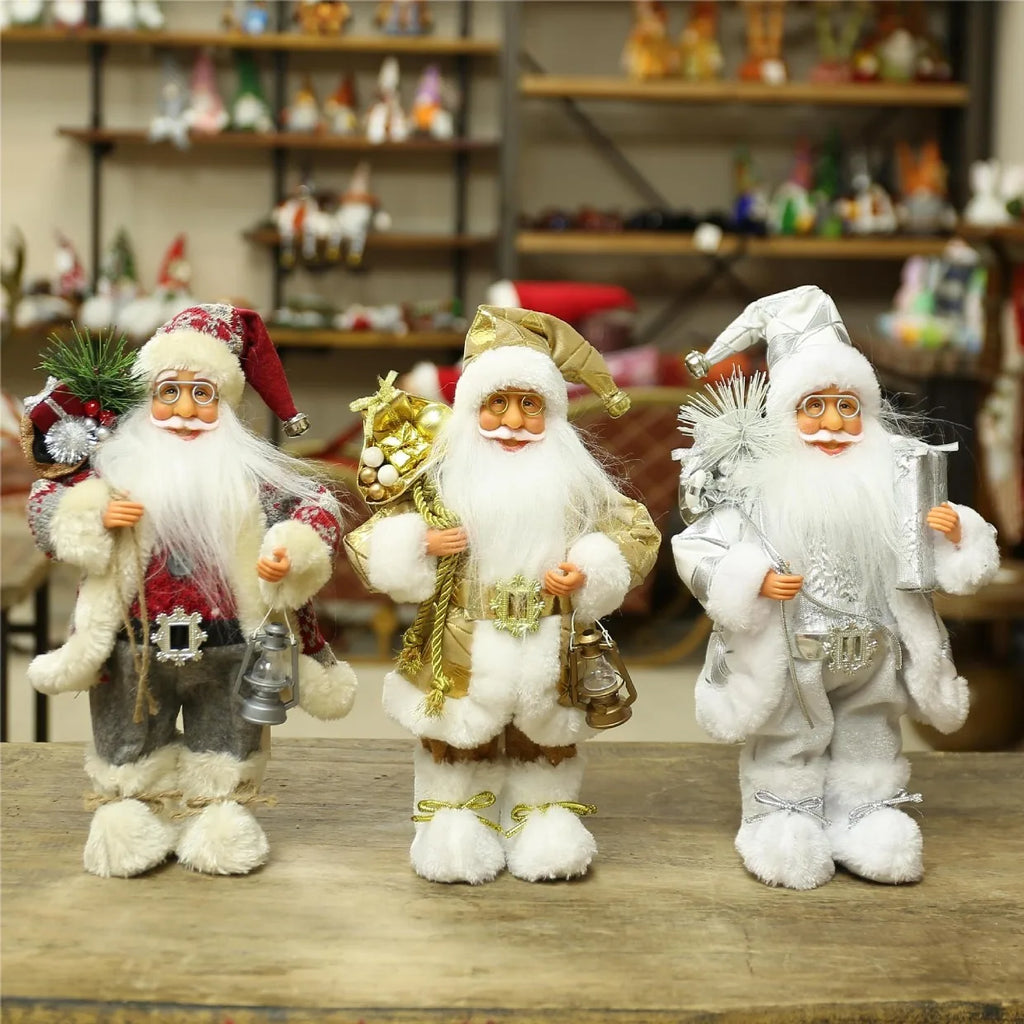 Estatua de Papá Noel: 12 pulgadas, lindos detalles brillantes.