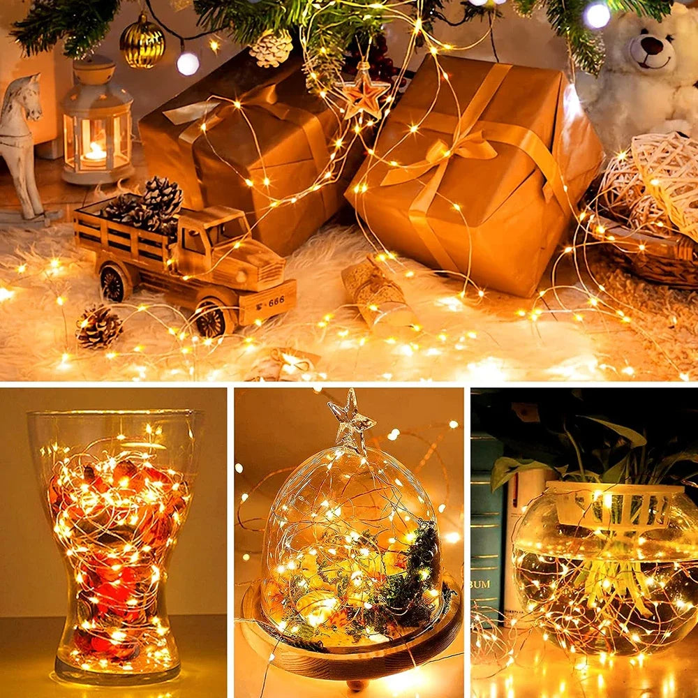 Solar Christmas String Lights 50-300 LED Fairy Garden Outdoor.