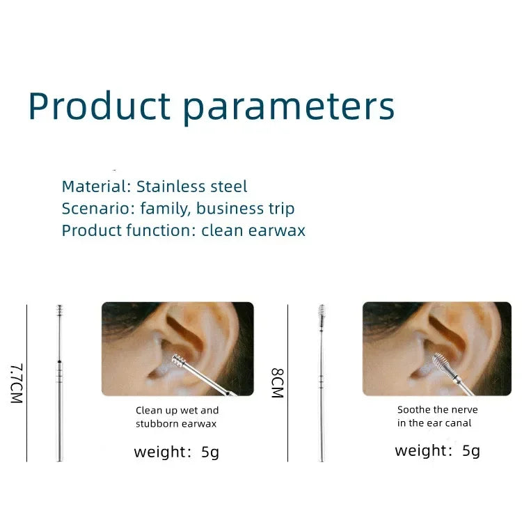 Ear Wax Pickers Stainless Steel Earpick Wax Remover Tools