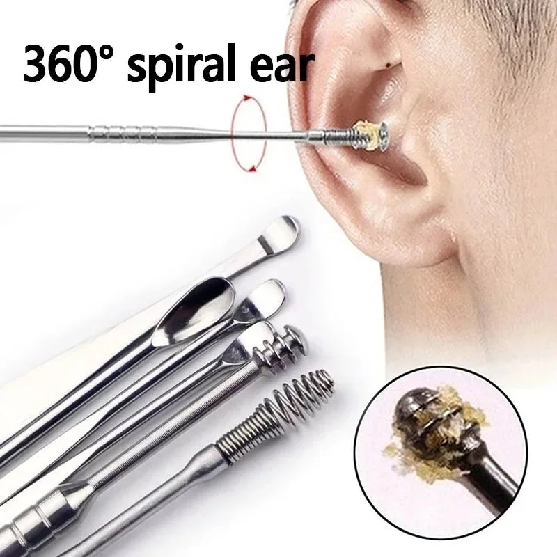 Ear Wax Pickers Stainless Steel Earpick Wax Remover Tools