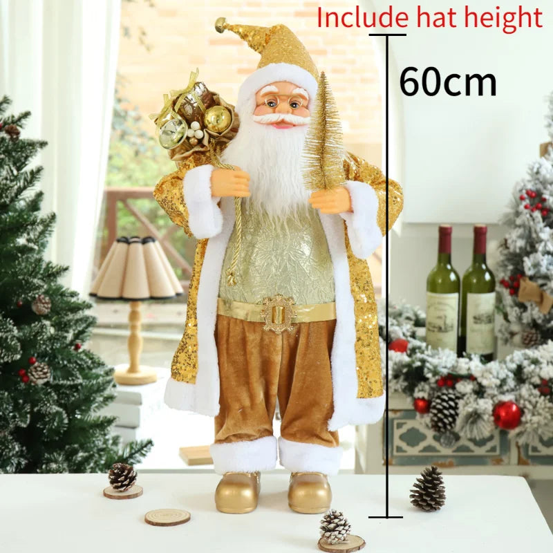 Große Weihnachtsmann-Puppen, Ornamente, 60 cm, stehender Weihnachtsmann.