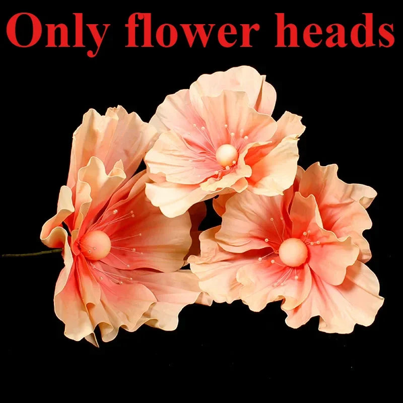 Flores artificiales de espuma de plomo grandes con soporte de 50/60/75 cm
