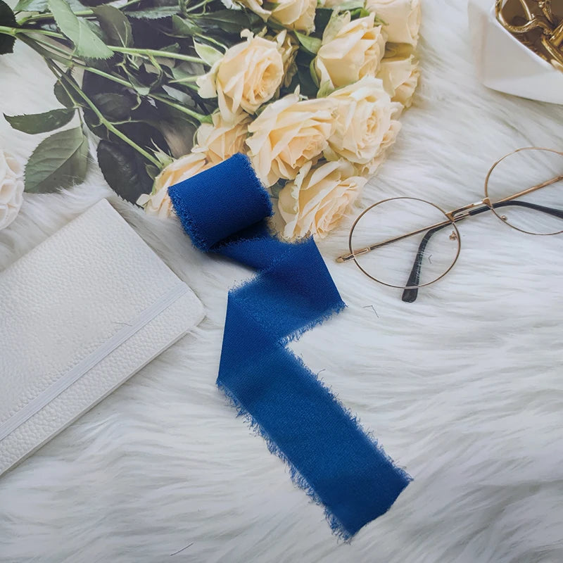 Nastro di pizzo, nastro di seta chiffon, fiori