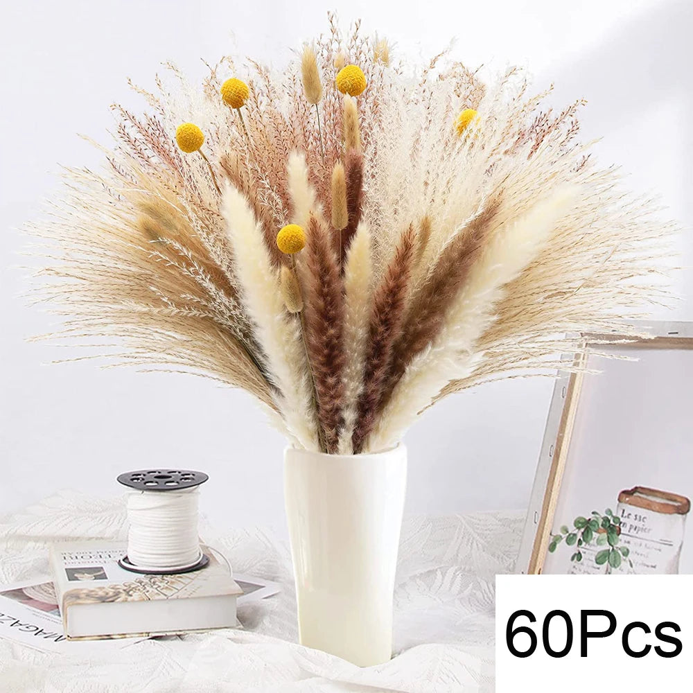 Natural Pampas Dried Flowers Bouquet Decoration