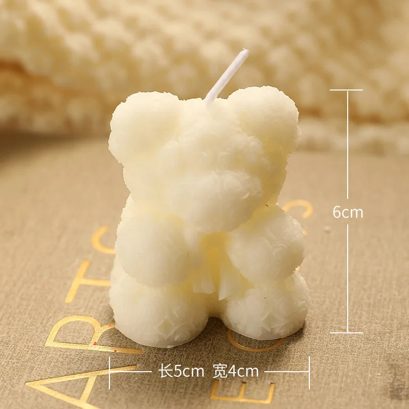 Candle Rose Bear Aromatherapy Lovely Scented.