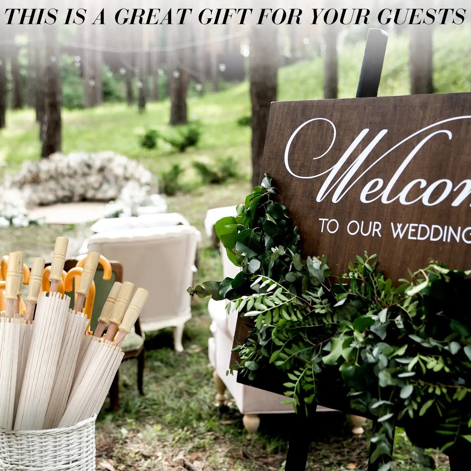 Paper Umbrella - 30-50PCS 80cm White Parasol for Wedding Decor.