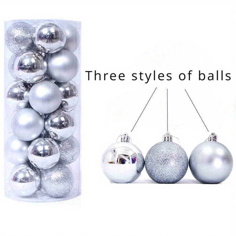 Bolas navideñas festivas para colgar como adornos para el árbol.