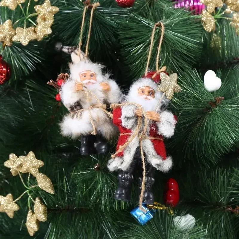 Adornos colgantes para árbol de Navidad con muñeco de Papá Noel
