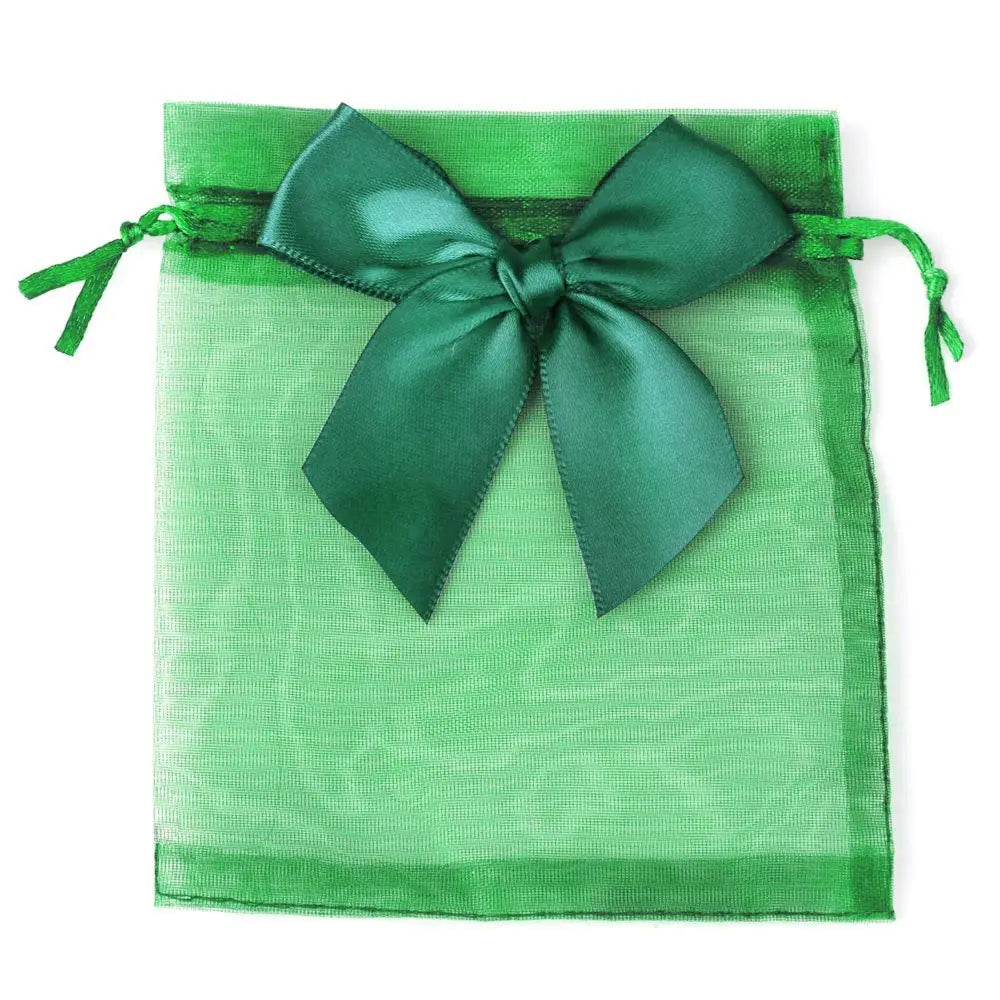 Sacchetto regalo in organza con coulisse e fiocco.